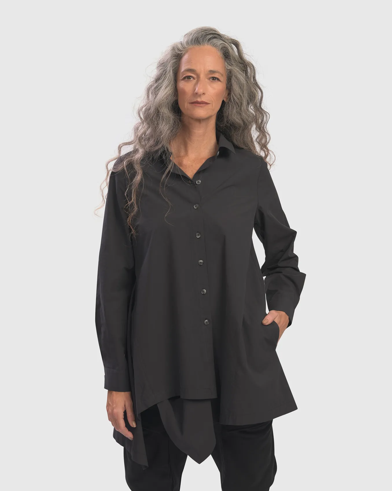 Alembika. Urban Angled Button Down Tunic.