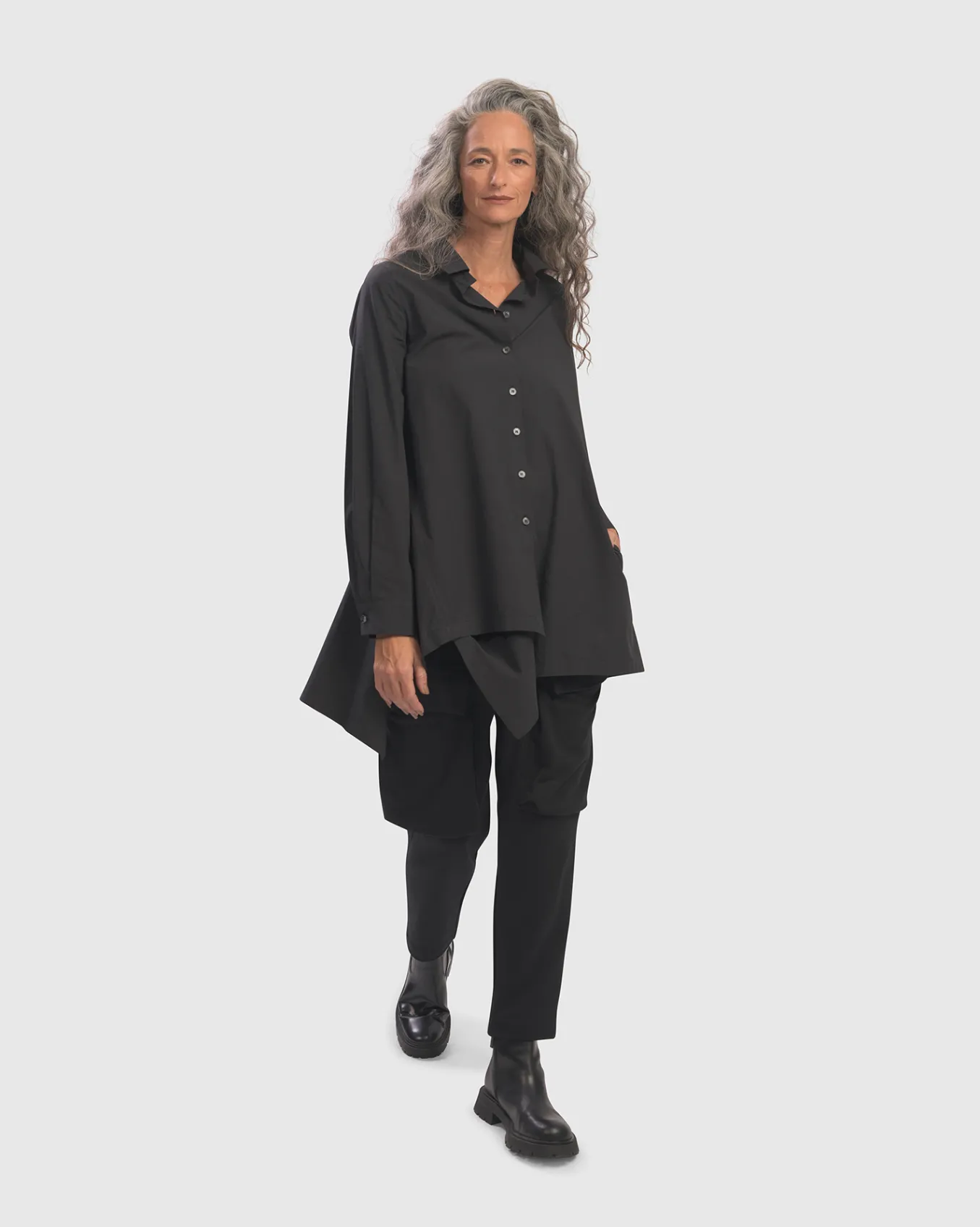 Alembika. Urban Angled Button Down Tunic.