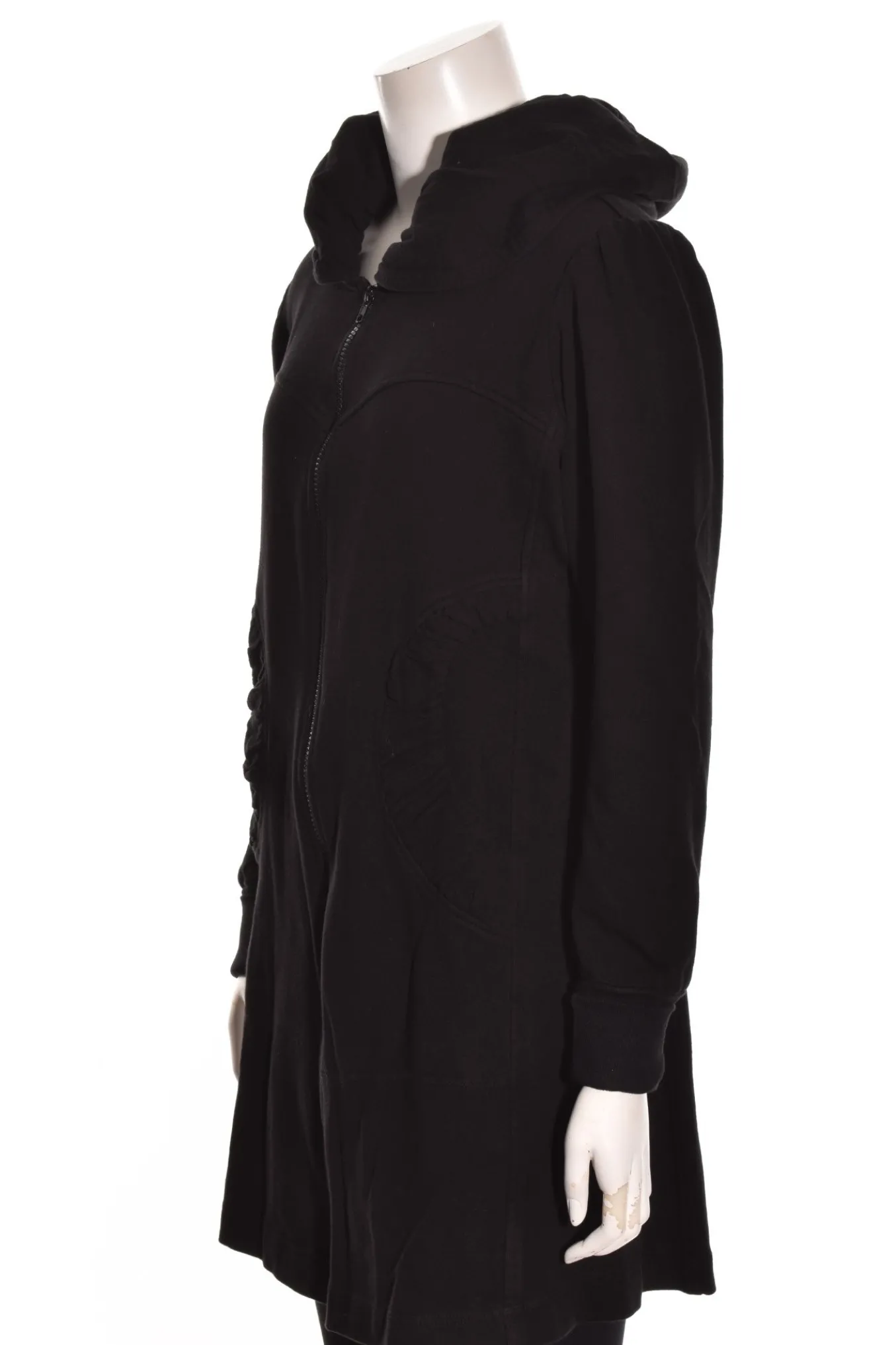 Color Me Cotton. Zip Front Long Hoodie.