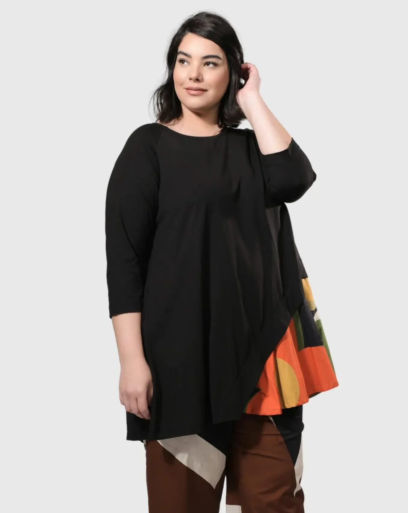 Alembika. Linda Flounce Tunic Top.