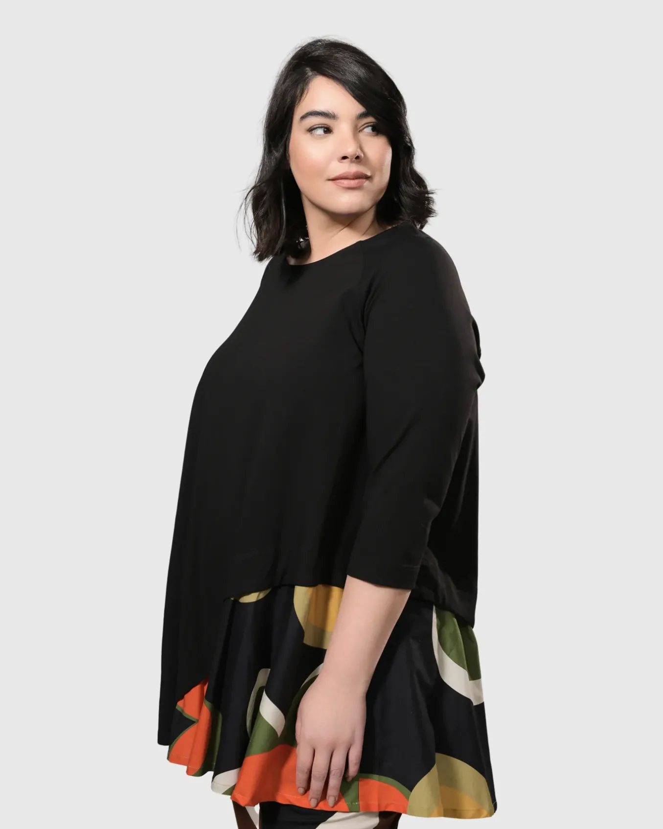 Alembika. Linda Flounce Tunic Top.