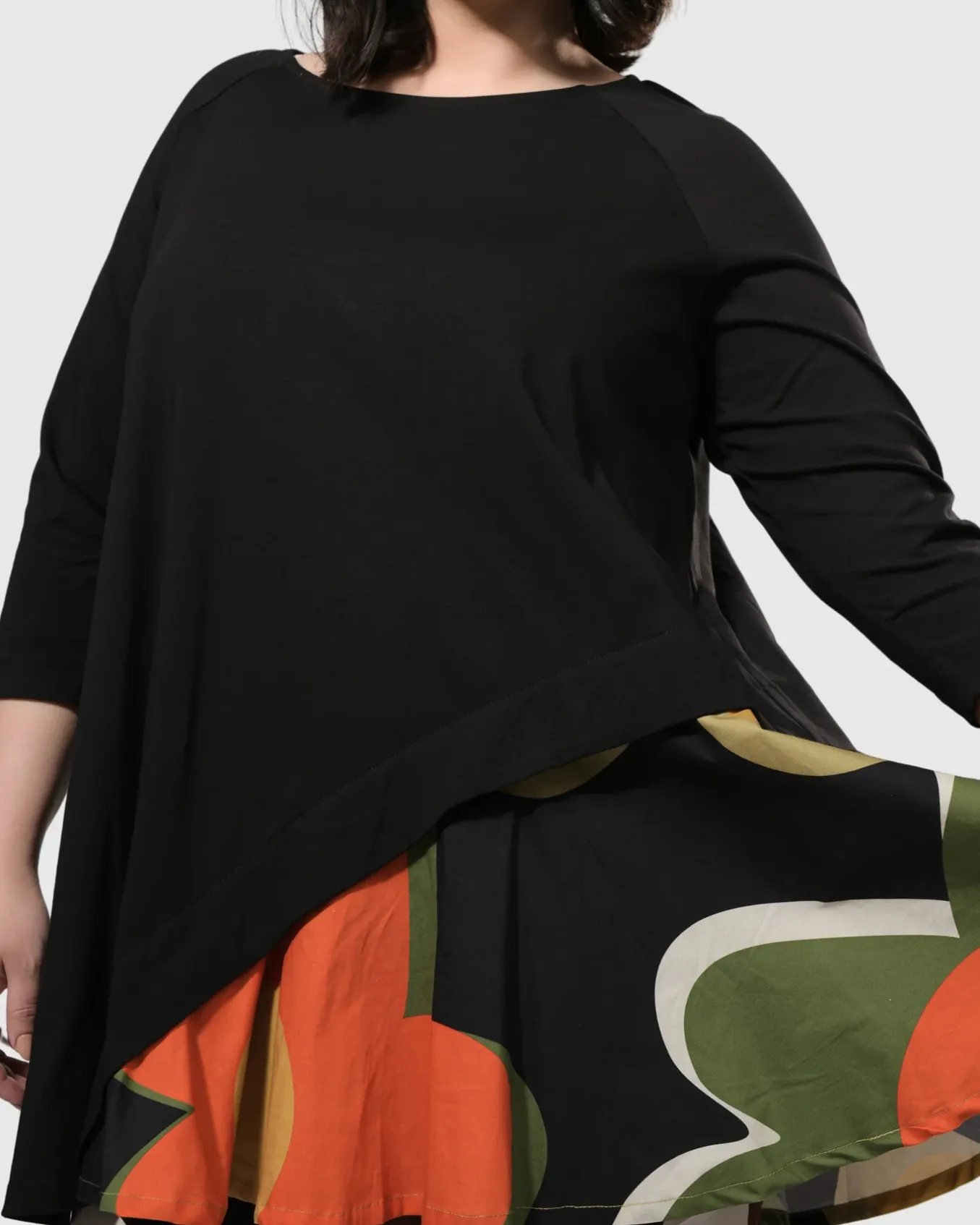 Alembika. Linda Flounce Tunic Top.