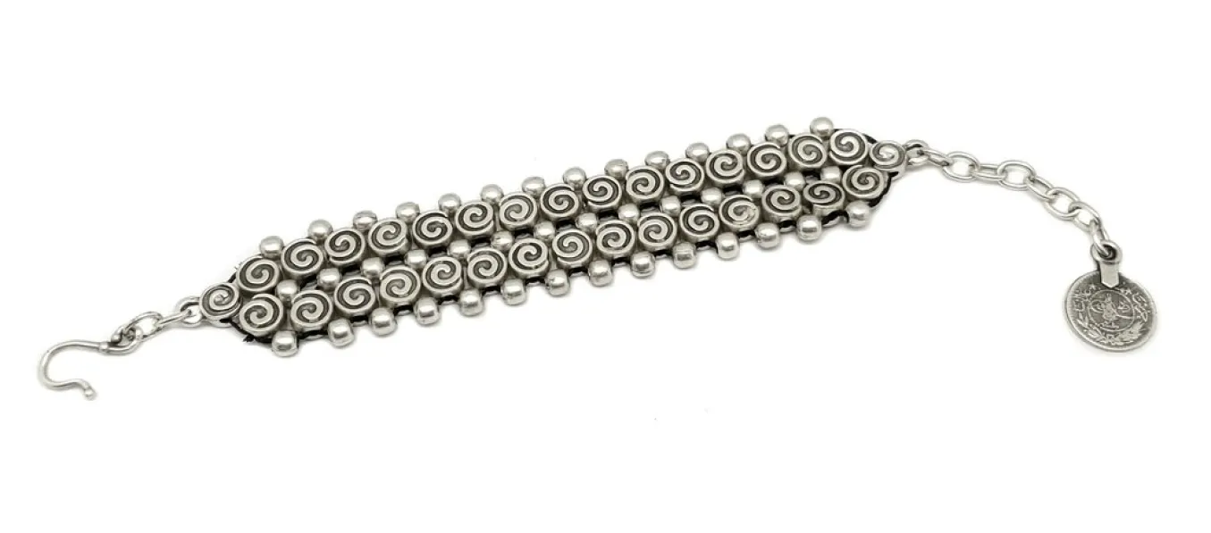 Chanour. Pewter Bracelet. #3083.