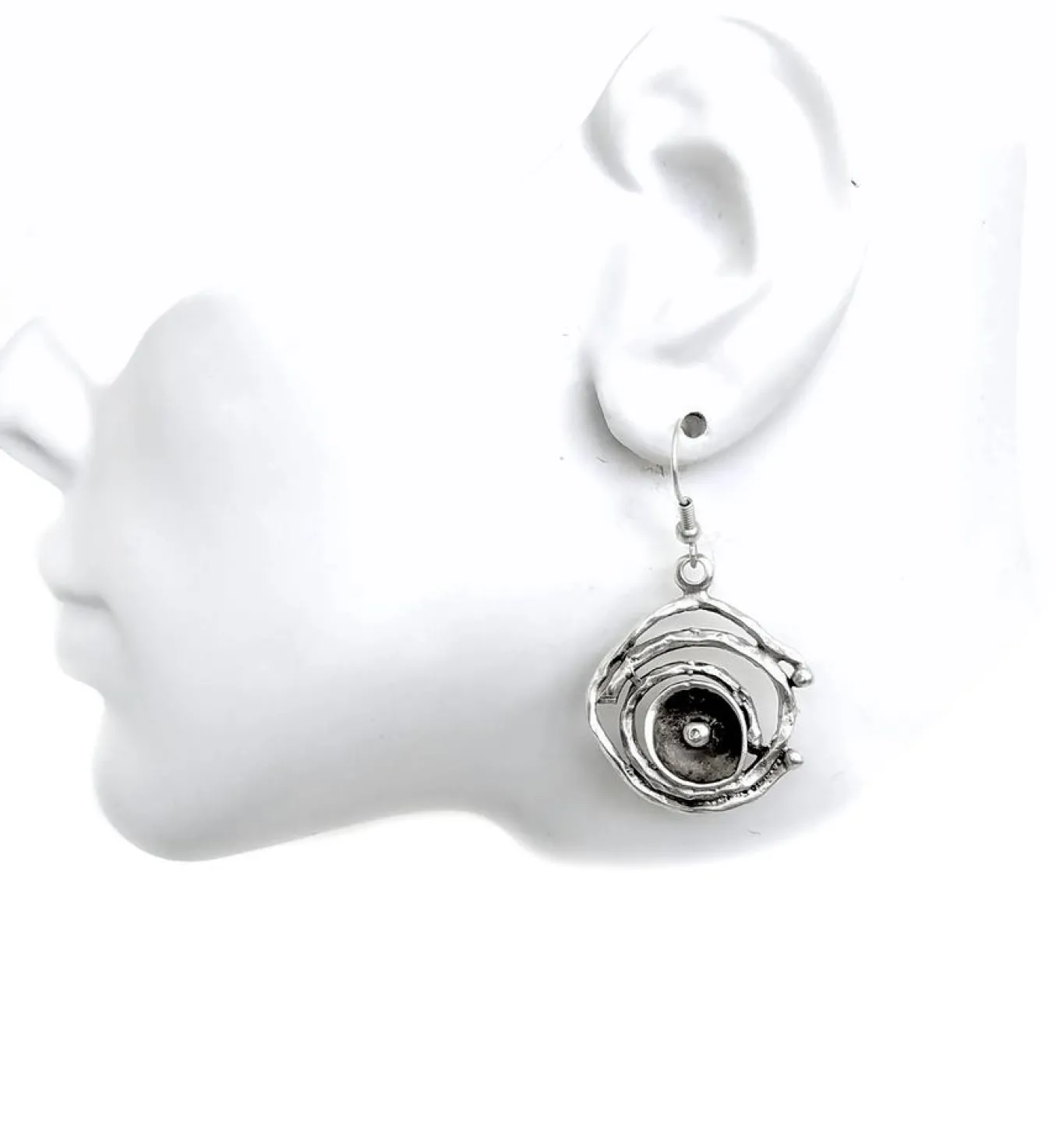 Chanour. Pewter Earrings. #Ku114.