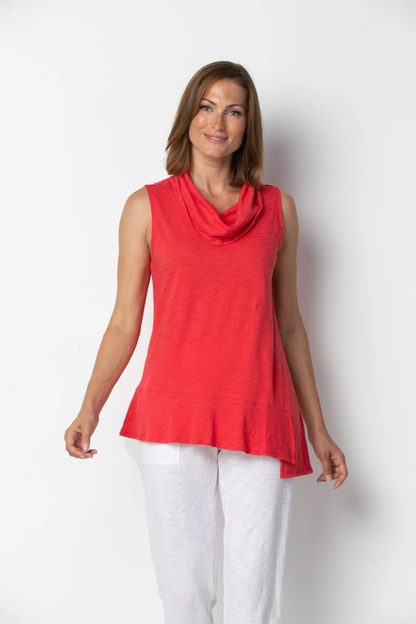 Habitat. Sleeveless Flounce Tee.