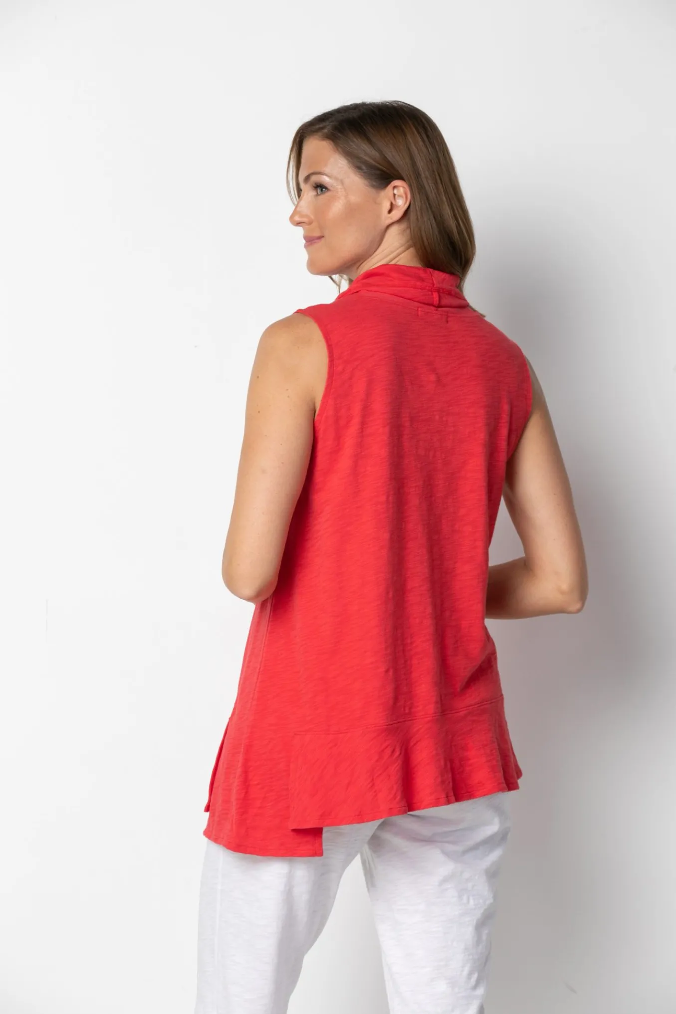 Habitat. Sleeveless Flounce Tee.