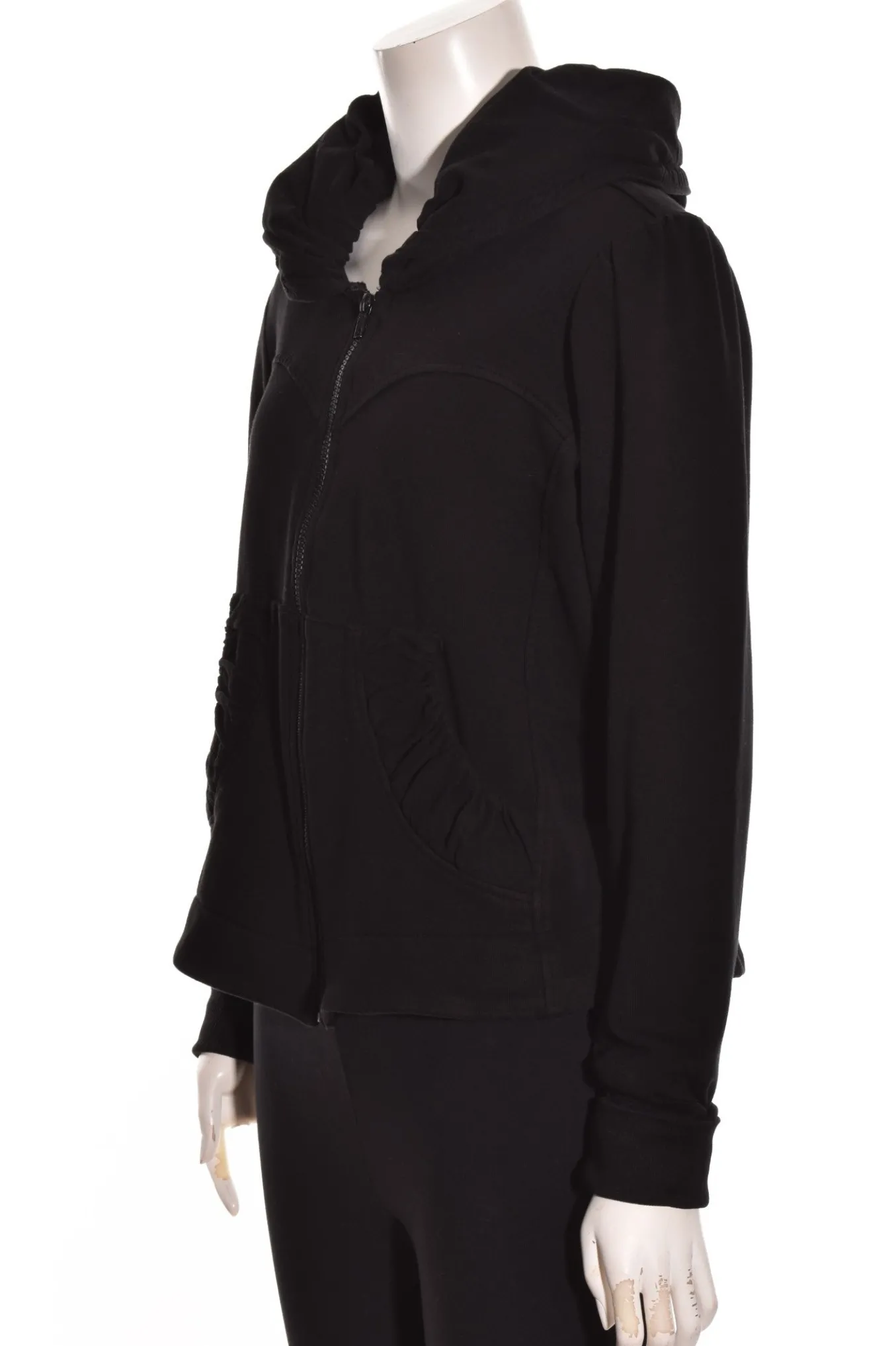 Color Me Cotton. Zip Front Short Hoodie.