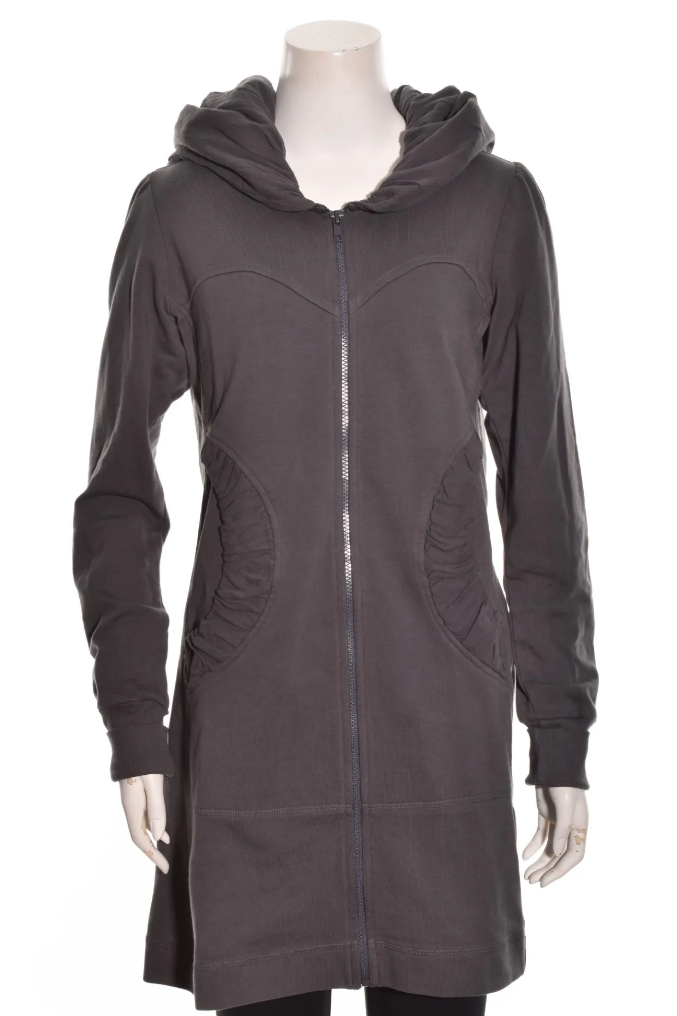 Color Me Cotton. Zip Front Long Hoodie.