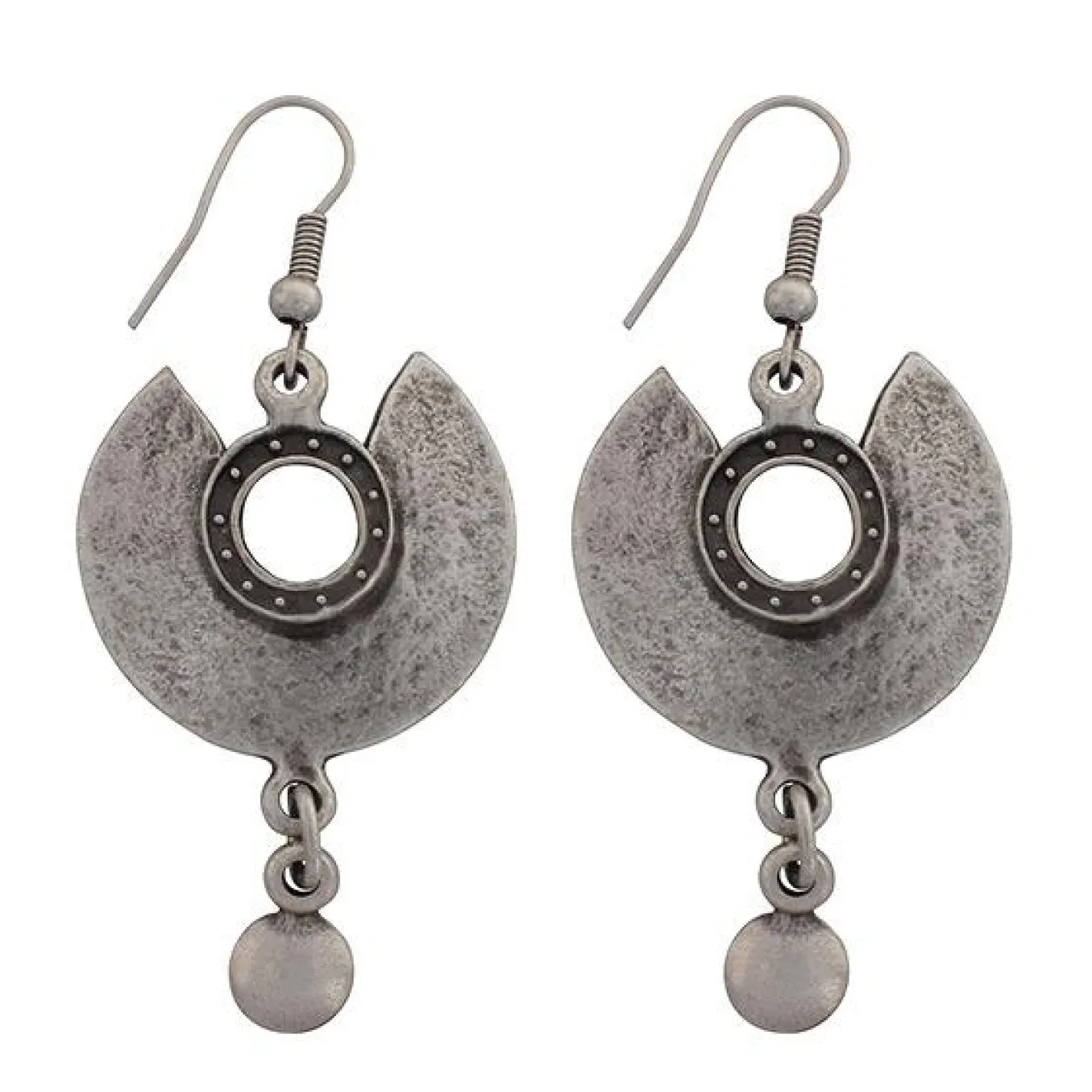 Chanour. Pewter Earrings. #Ne1229.