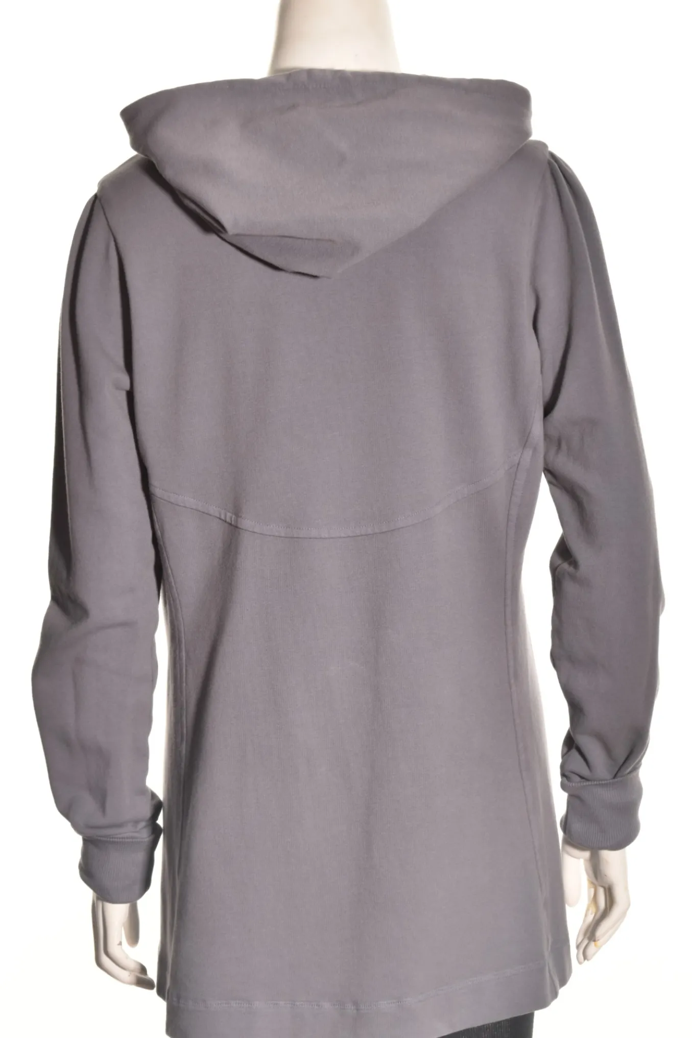 Color Me Cotton. Zip Front Hoodie With Yoke Bands Pockets.