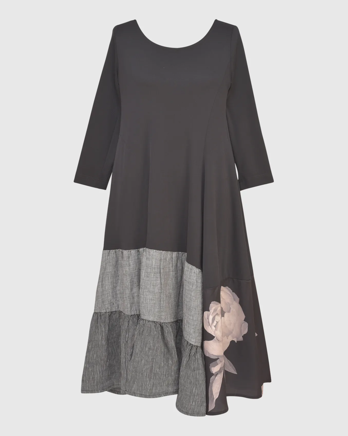 Alembika. Stripes And Floral Up Dress.