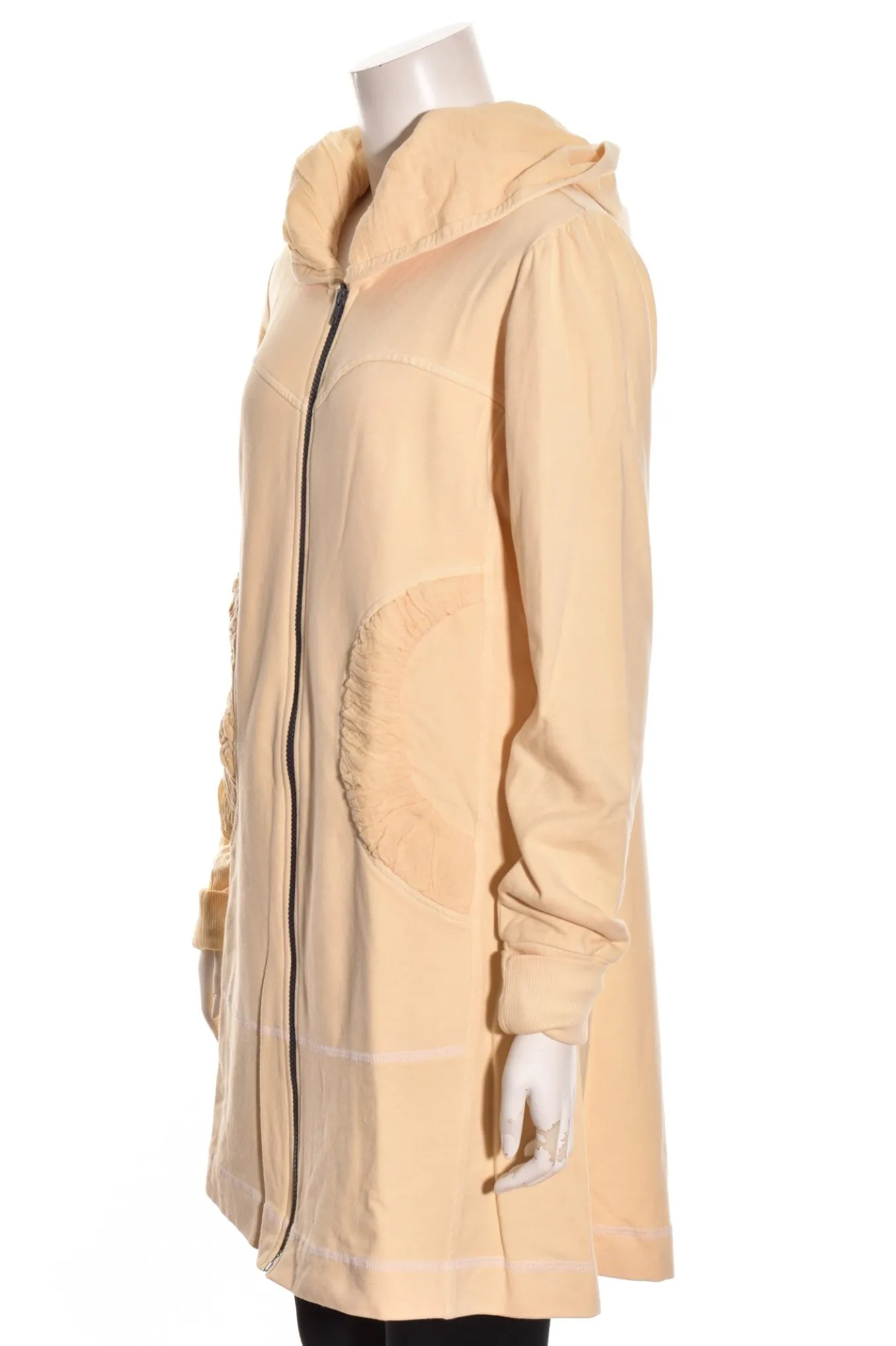 Color Me Cotton. Zip Front Long Hoodie.