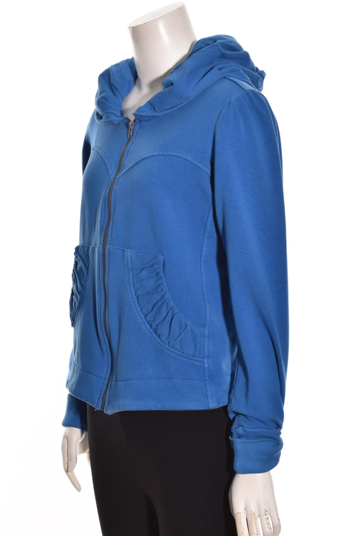 Color Me Cotton. Zip Front Short Hoodie.