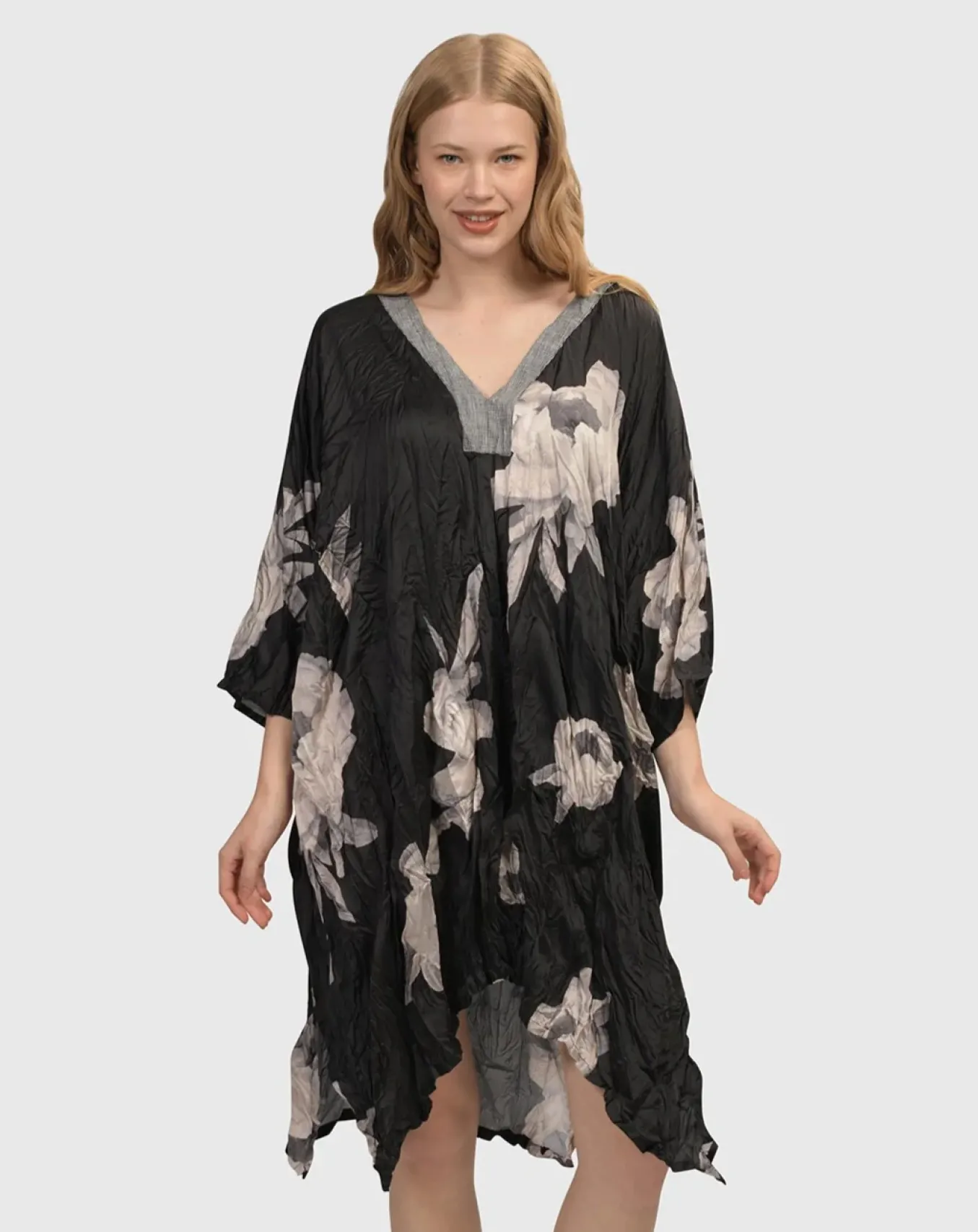Alembika. Page Crinkle Caftan Tunic.