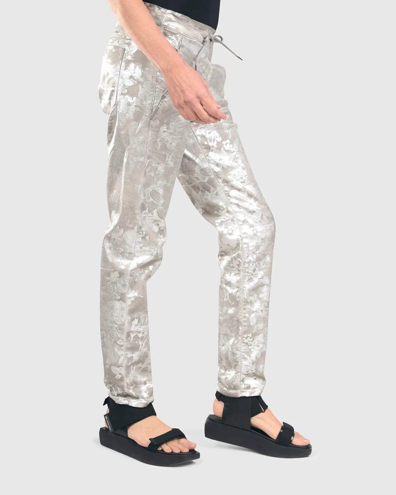 Alembika. Iconic Stretch Jeans. Floral.