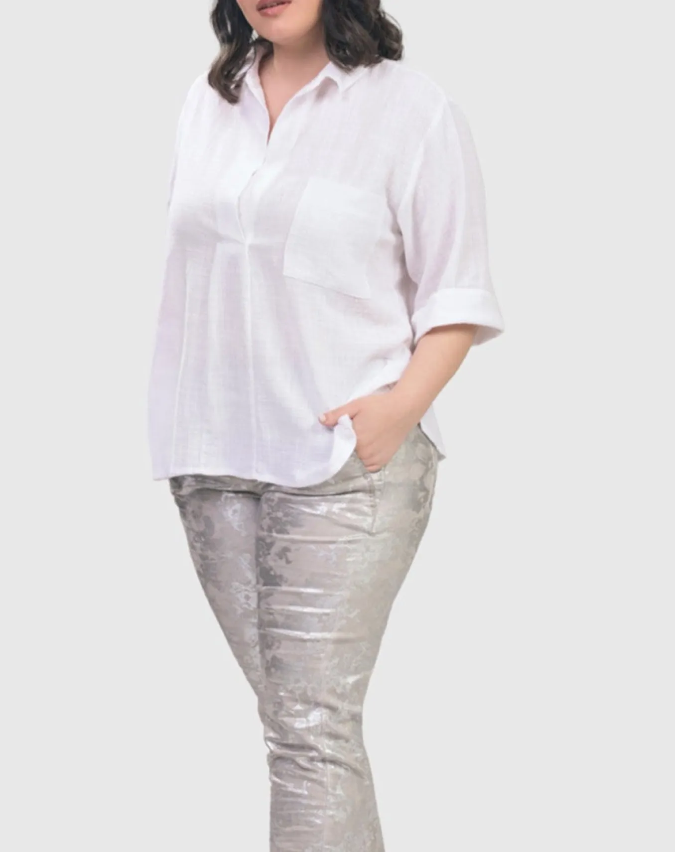 Alembika. Iconic Stretch Jeans. Floral.