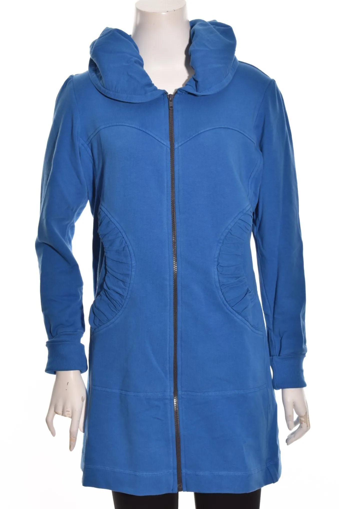 Color Me Cotton. Zip Front Long Hoodie.