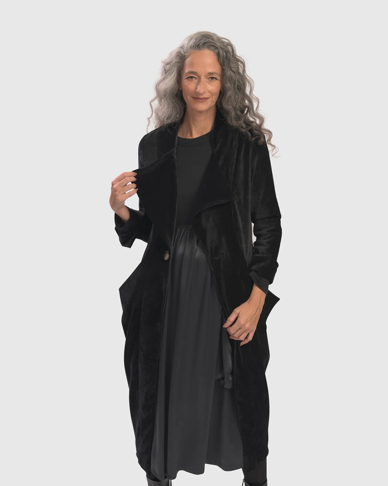 Alembika. The Velvety Soft Drape Jacket.